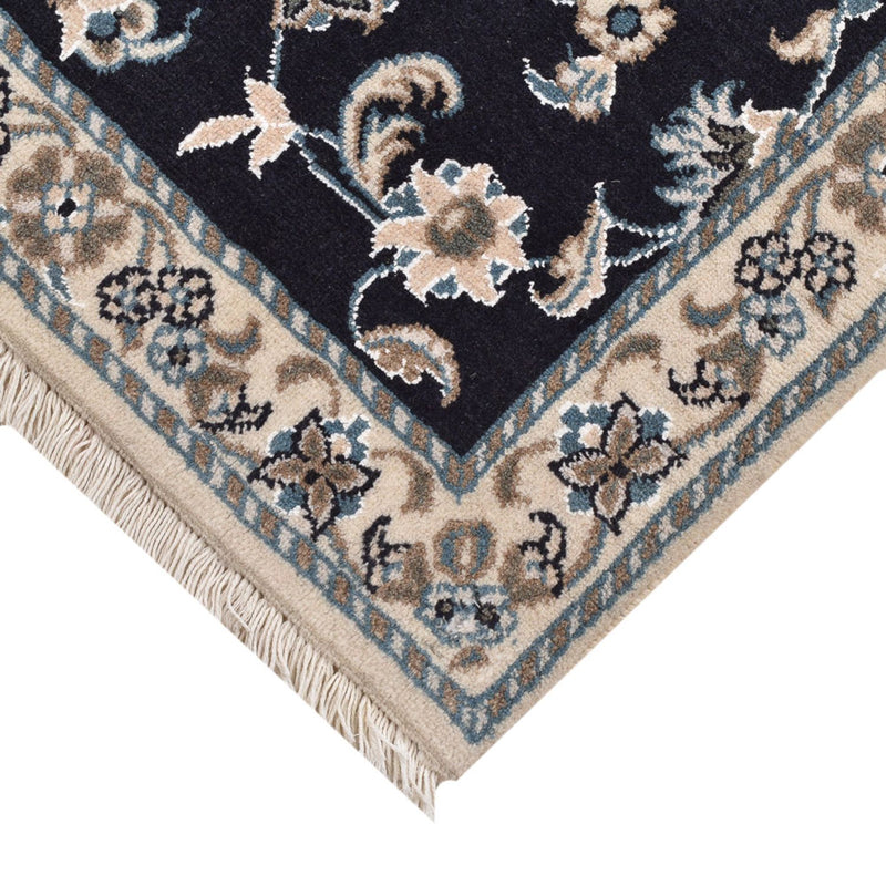 Tapis persan - Nain carré  - 100 x 100 cm - bleu foncé