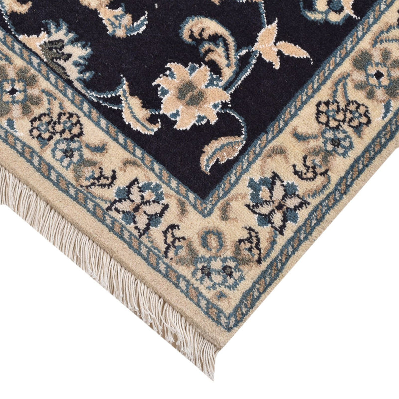 Tapis persan - Nain carré  - 90 x 97 cm - bleu foncé