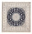 Tapis persan - Nain - Premium carré  - 206 x 206 cm - bleu foncé