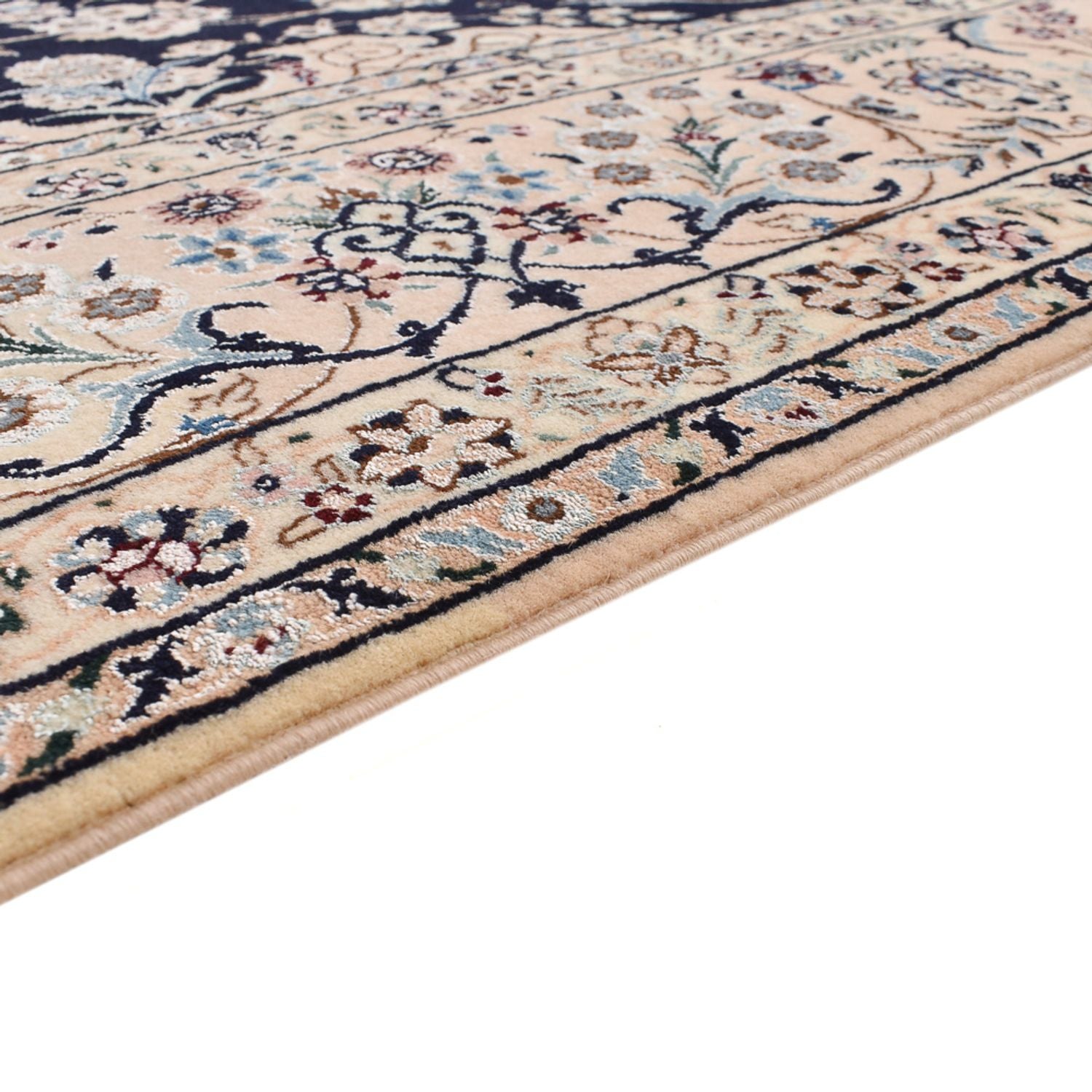 Tapis persan - Nain - Premium - 240 x 161 cm - bleu foncé