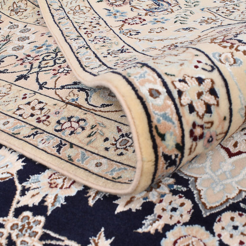 Tapis persan - Nain - Premium - 240 x 161 cm - bleu foncé