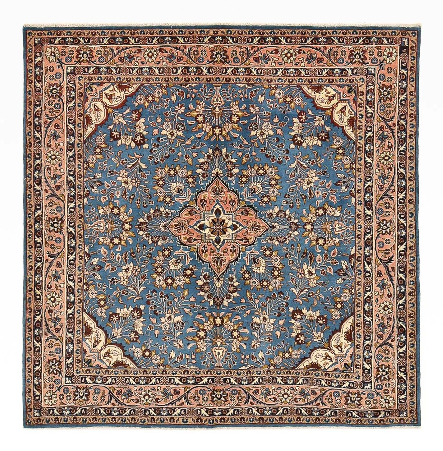 Tapis persan - Nomadic carré  - 211 x 206 cm - bleu