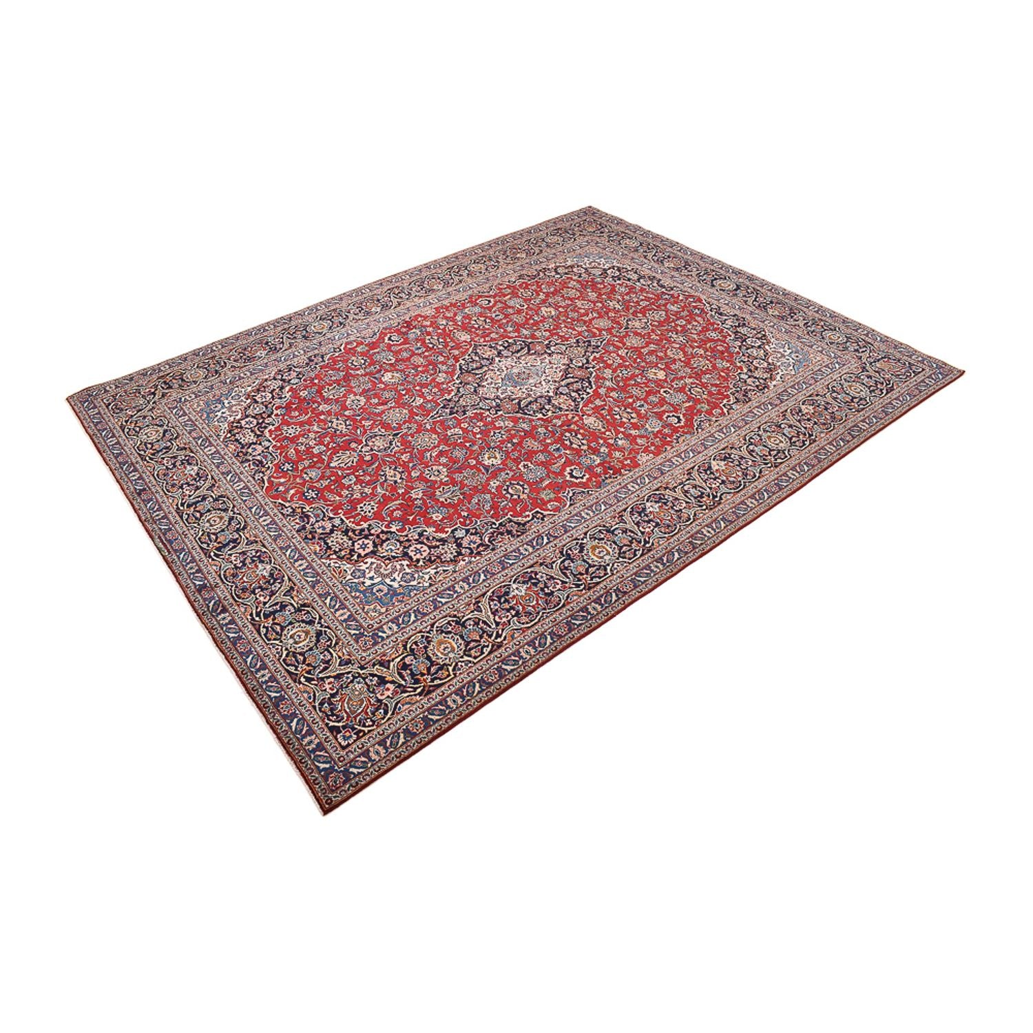 Tapis persan - Keshan - 398 x 306 cm - rouge