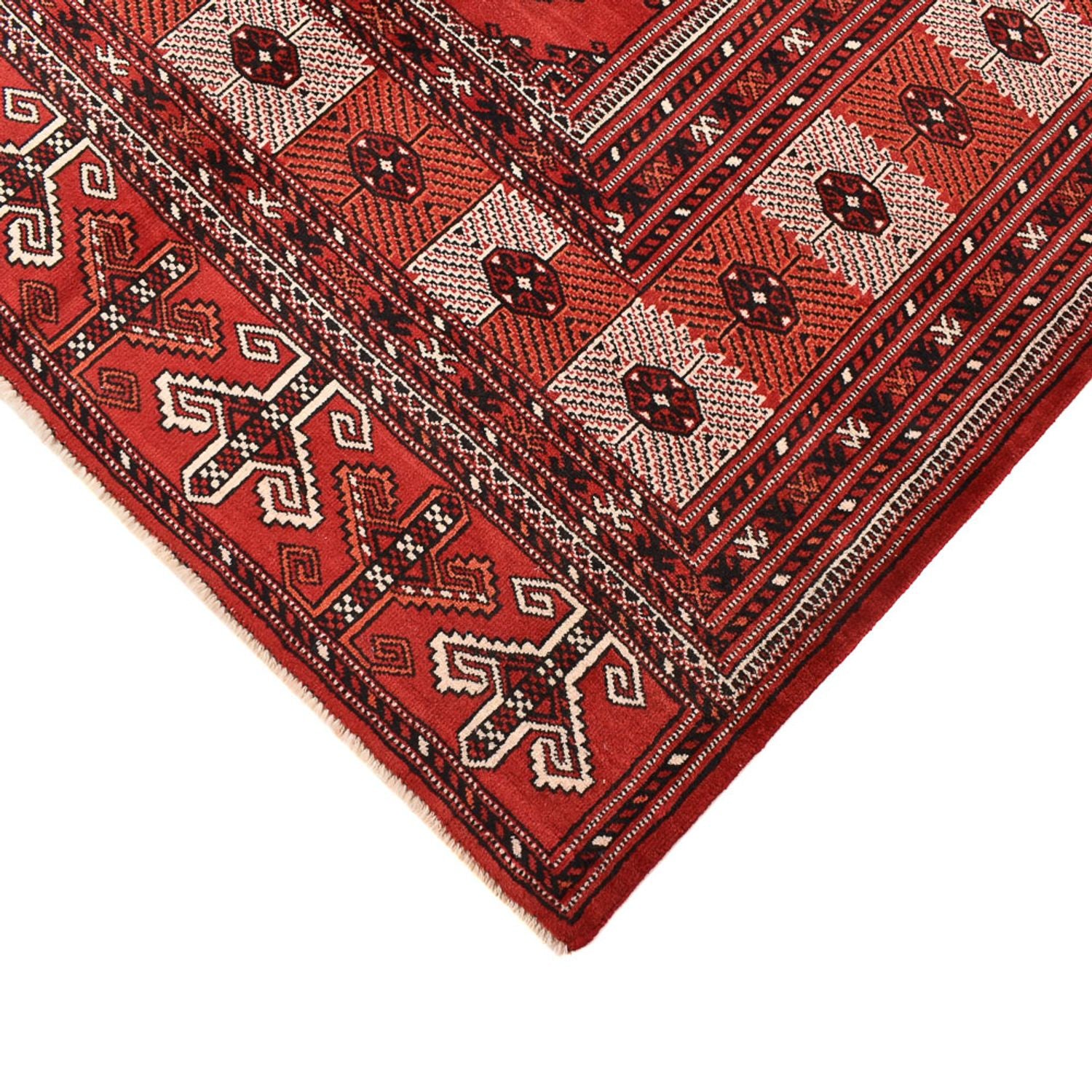Tapis Turkaman - 378 x 295 cm - rouge