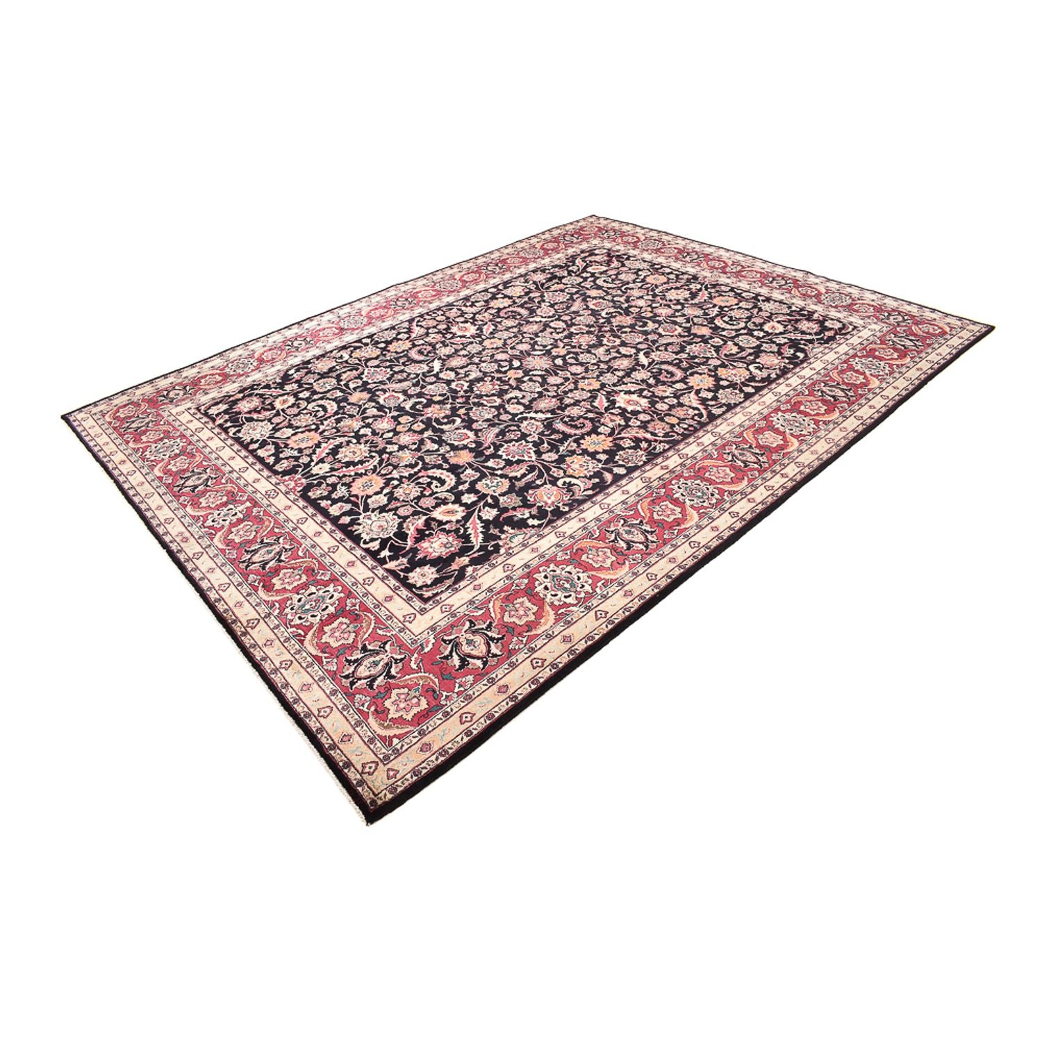 Tapis persan - Classique - 385 x 293 cm - bleu foncé