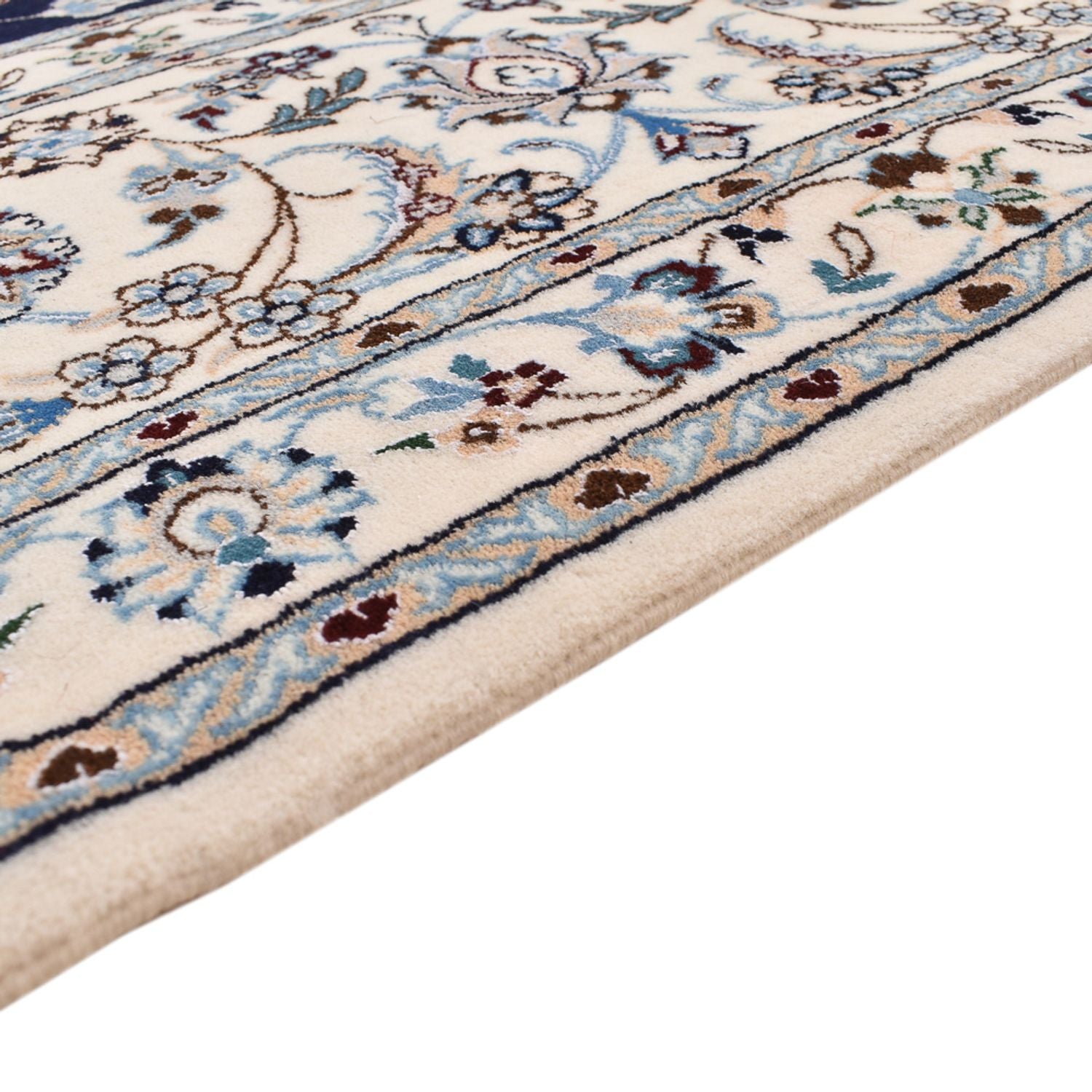 Tapis persan - Nain - Premium - 310 x 210 cm - bleu foncé