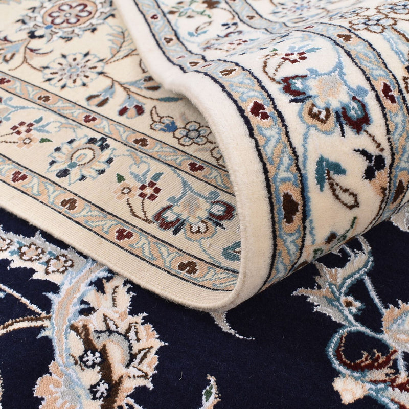 Tapis persan - Nain - Premium - 310 x 210 cm - bleu foncé