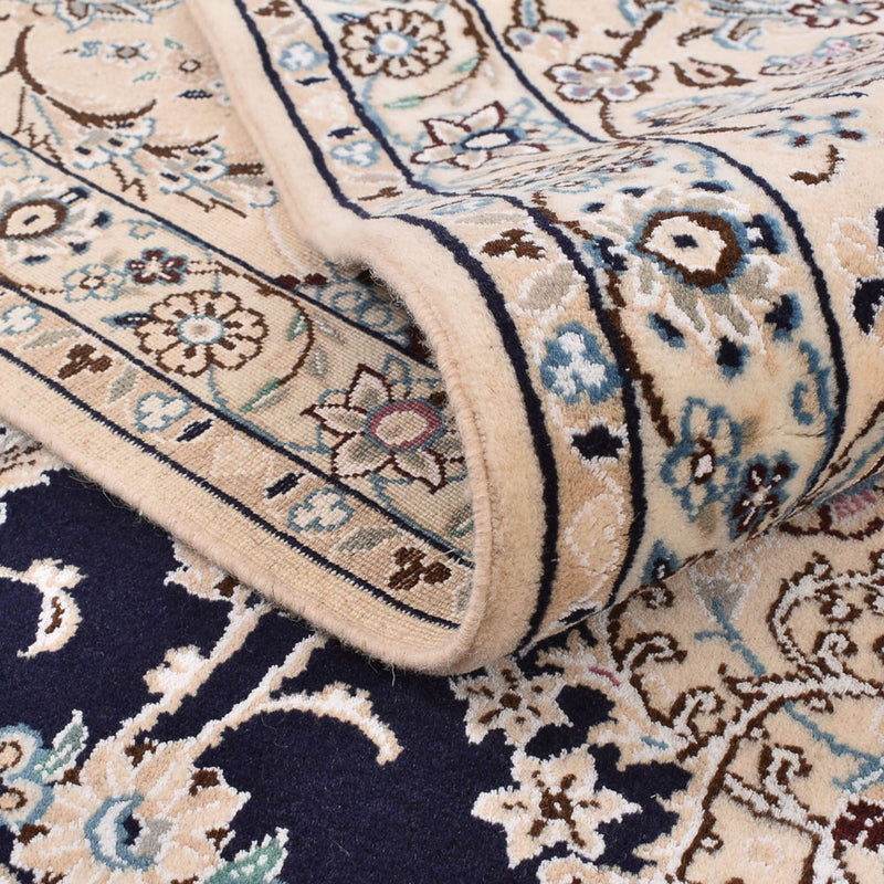 Tapis persan - Nain - Royal - 303 x 250 cm - bleu foncé