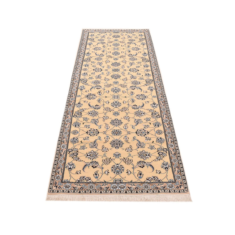 Tapis de couloir Tapis persan - Nain - Royal - 269 x 88 cm - beige clair