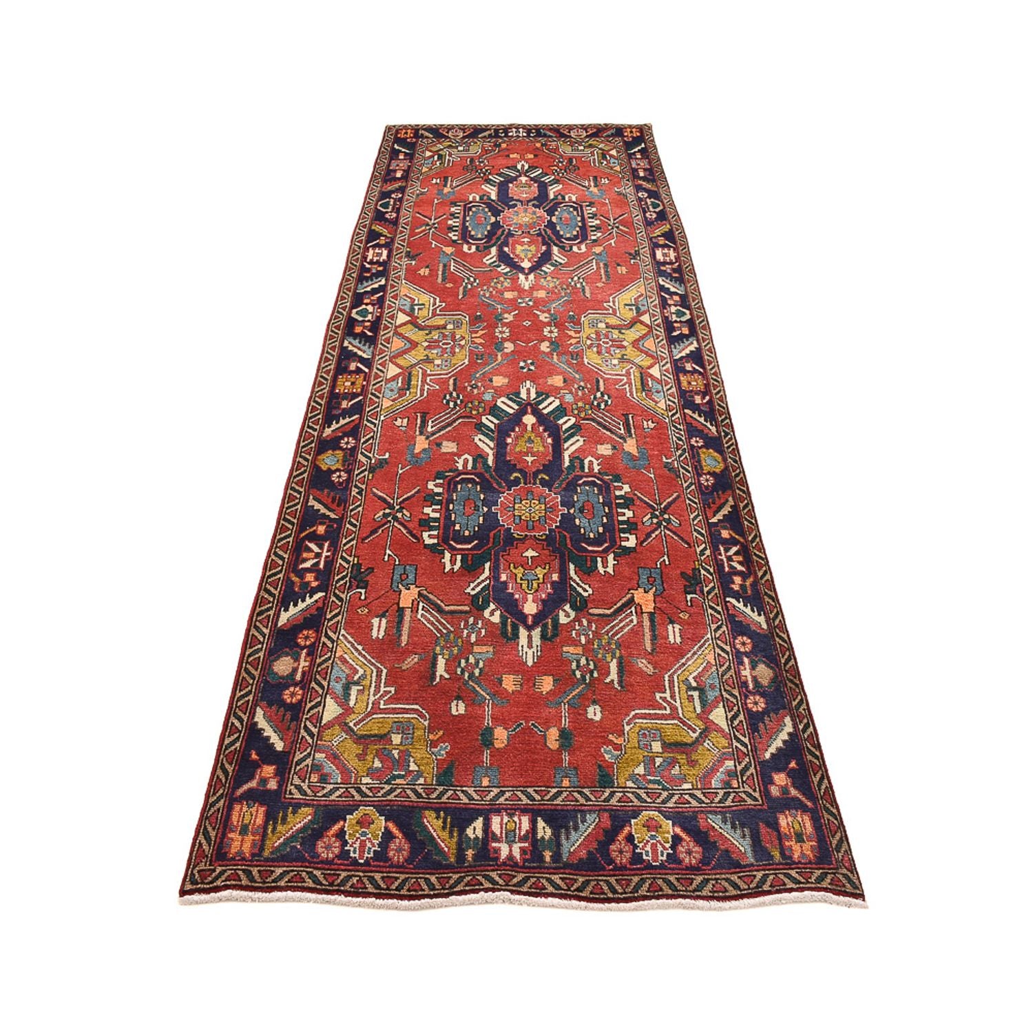 Tapis de couloir Tapis persan - Tabriz - 354 x 117 cm - multicolore