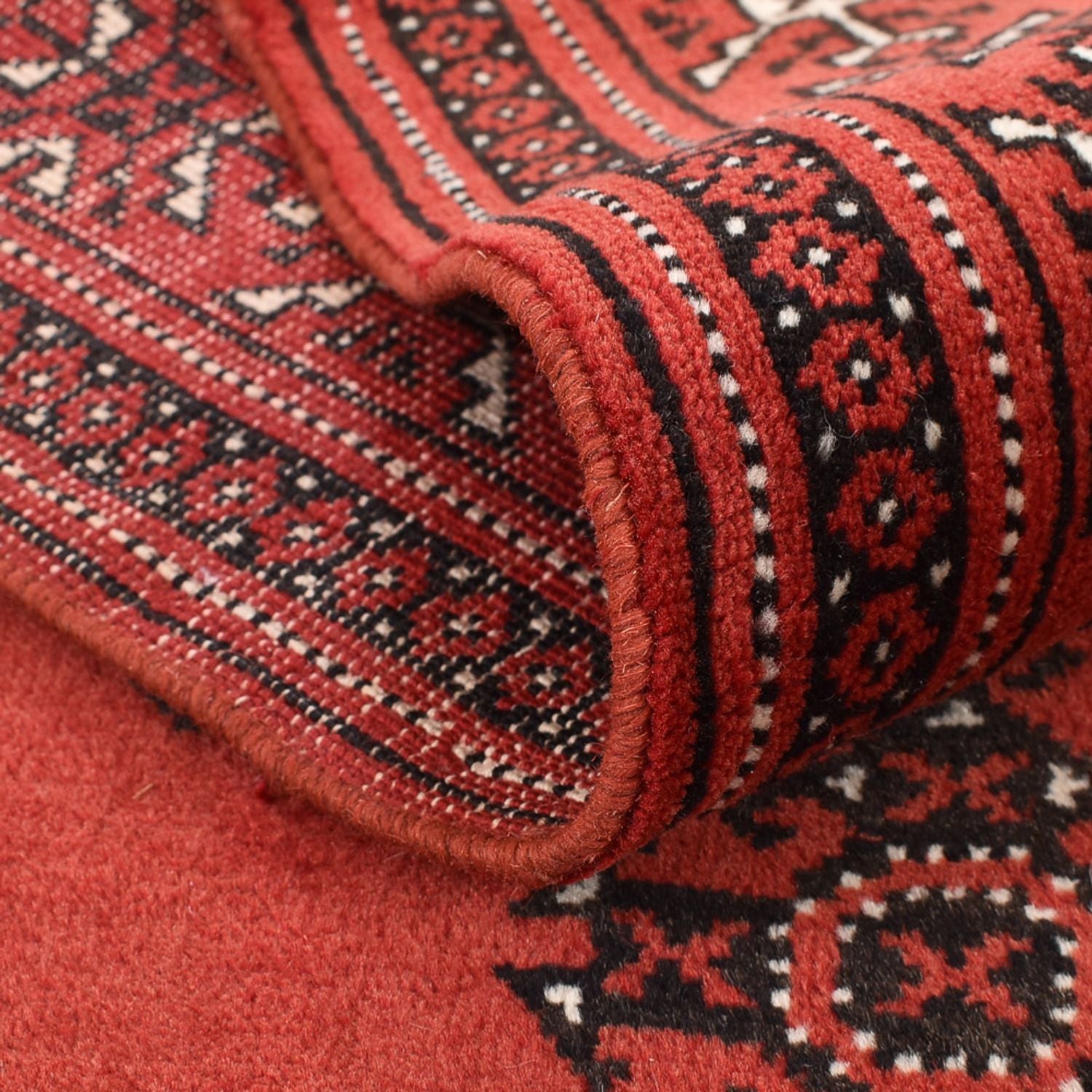 Tapis de couloir Tapis Turkaman - 376 x 98 cm - rouge