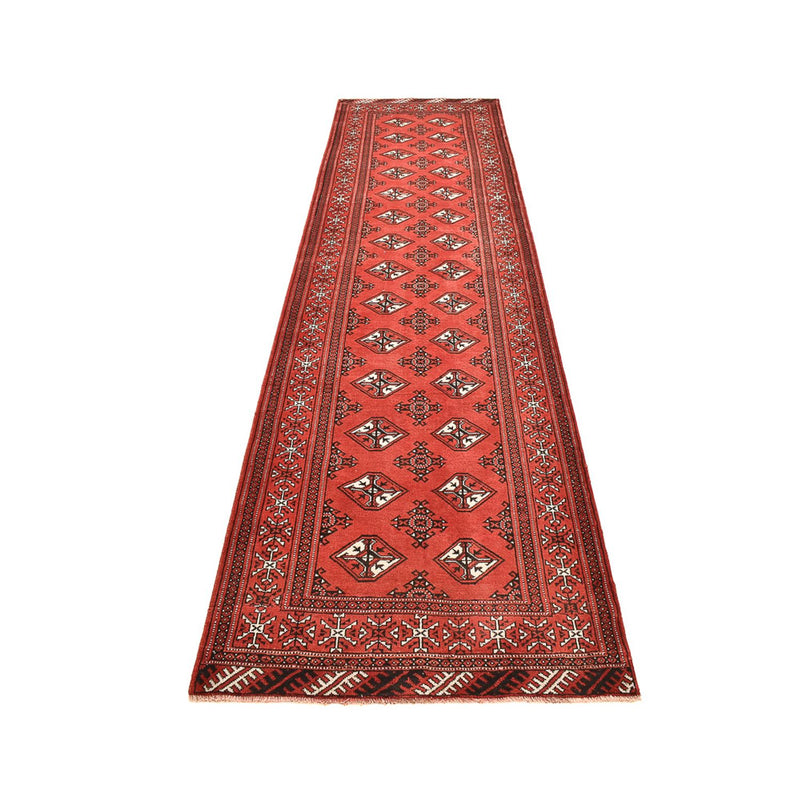 Tapis de couloir Tapis Turkaman - 376 x 98 cm - rouge