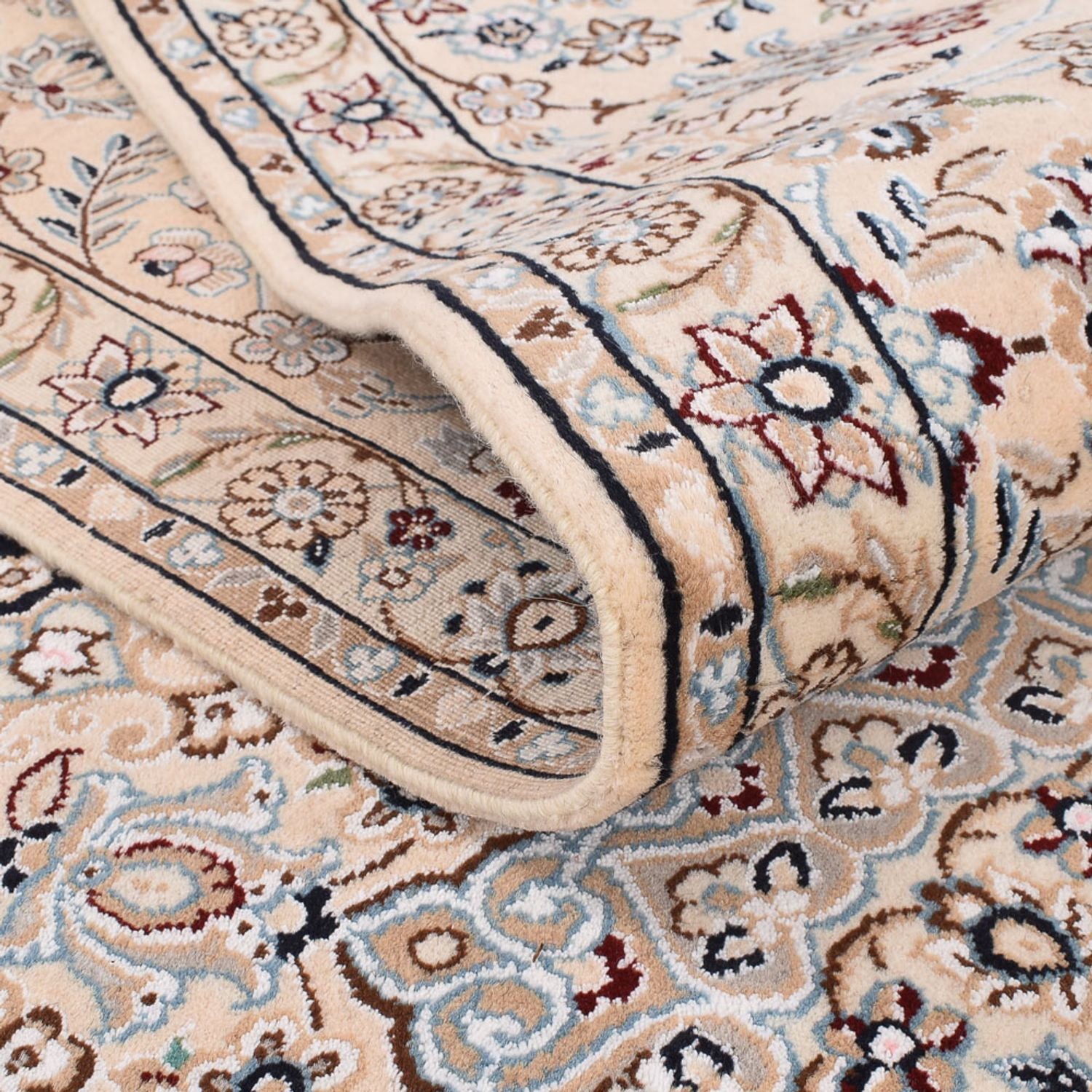 Tapis persan - Nain - Royal - 356 x 251 cm - bleu foncé