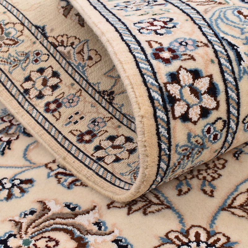 Tapis de couloir Tapis persan - Nain - Royal - 303 x 86 cm - blanc