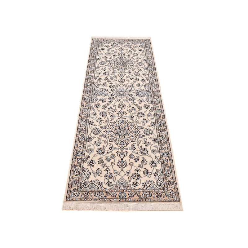 Tapis de couloir Tapis persan - Nain - Royal - 225 x 70 cm - blanc