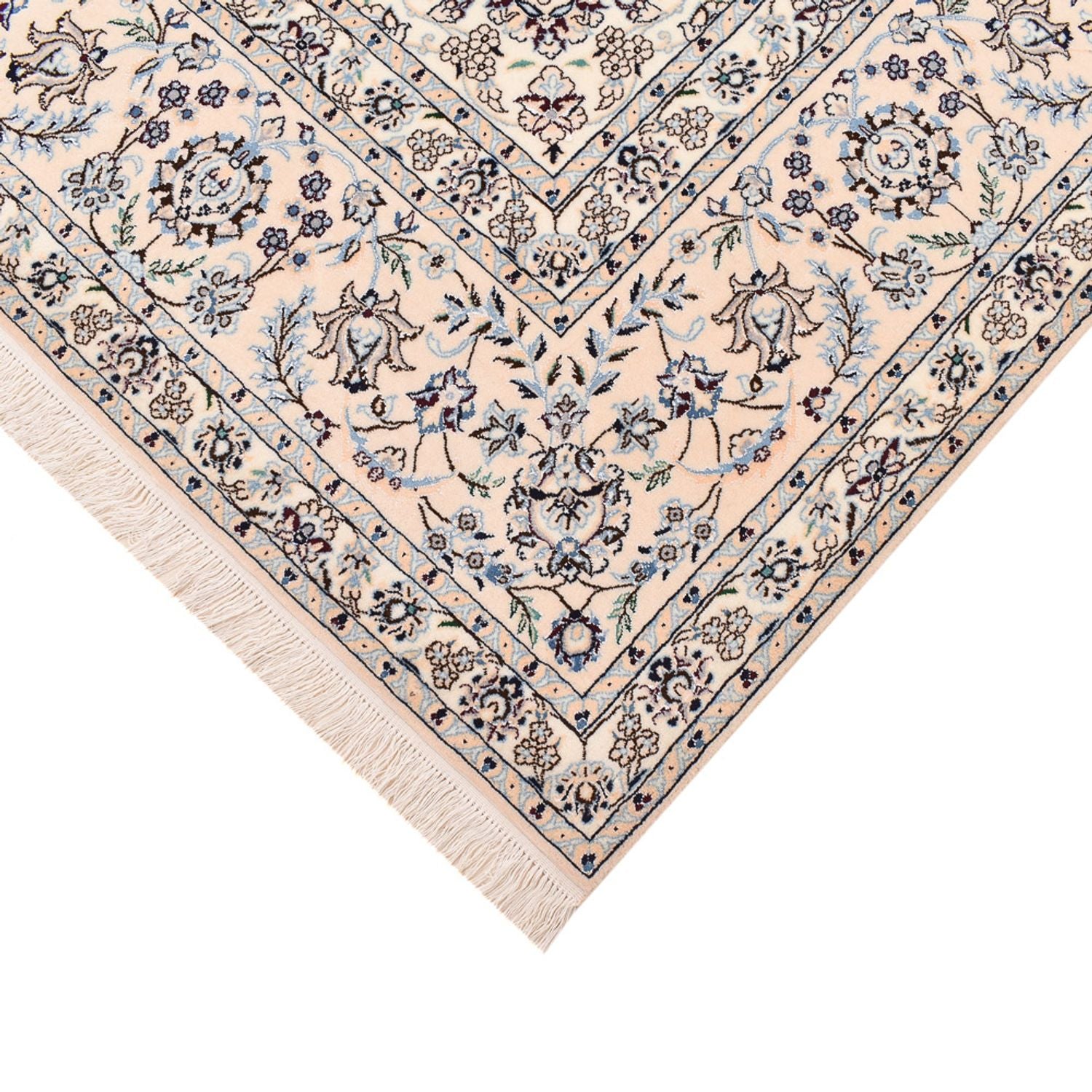 Tapis persan - Nain - Premium carré  - 246 x 253 cm - bleu