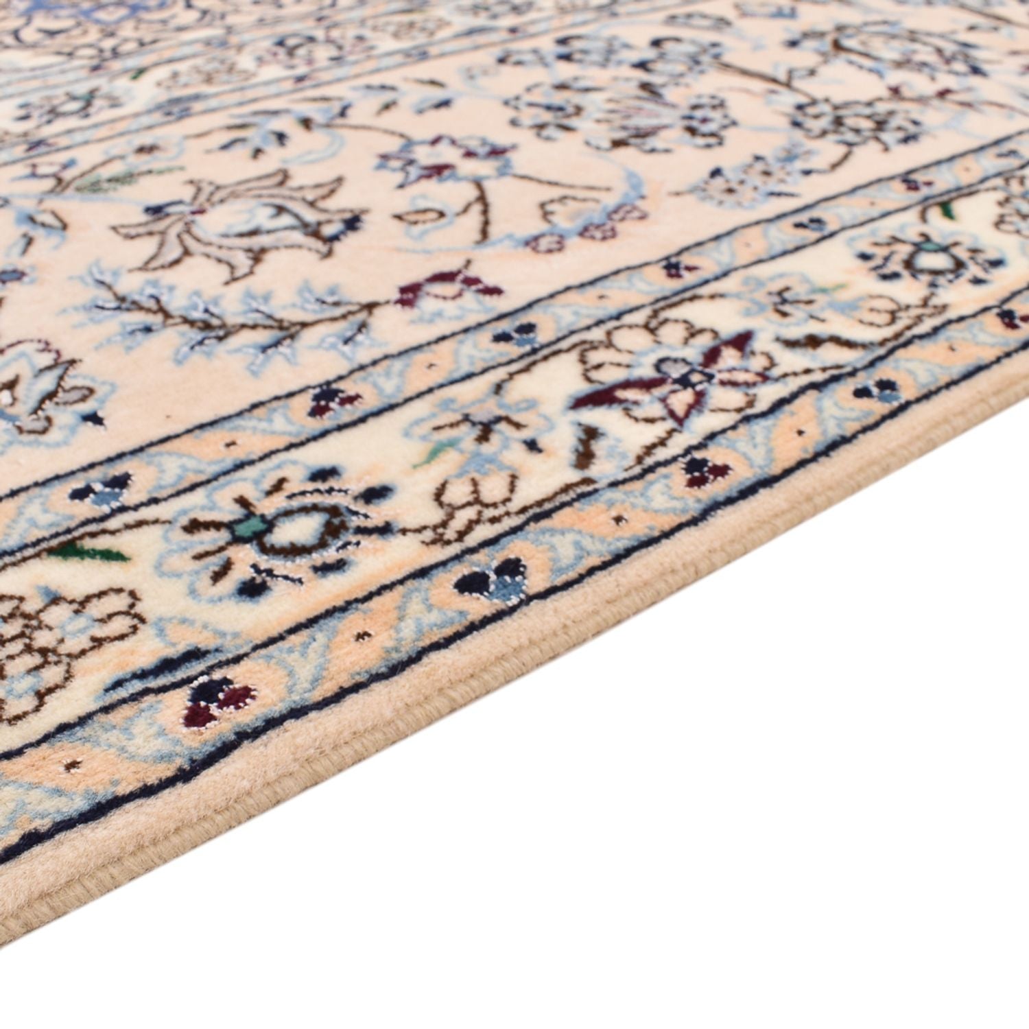 Tapis persan - Nain - Premium carré  - 246 x 253 cm - bleu