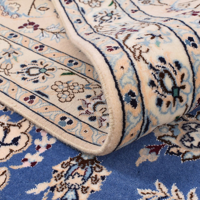 Tapis persan - Nain - Premium carré  - 246 x 253 cm - bleu
