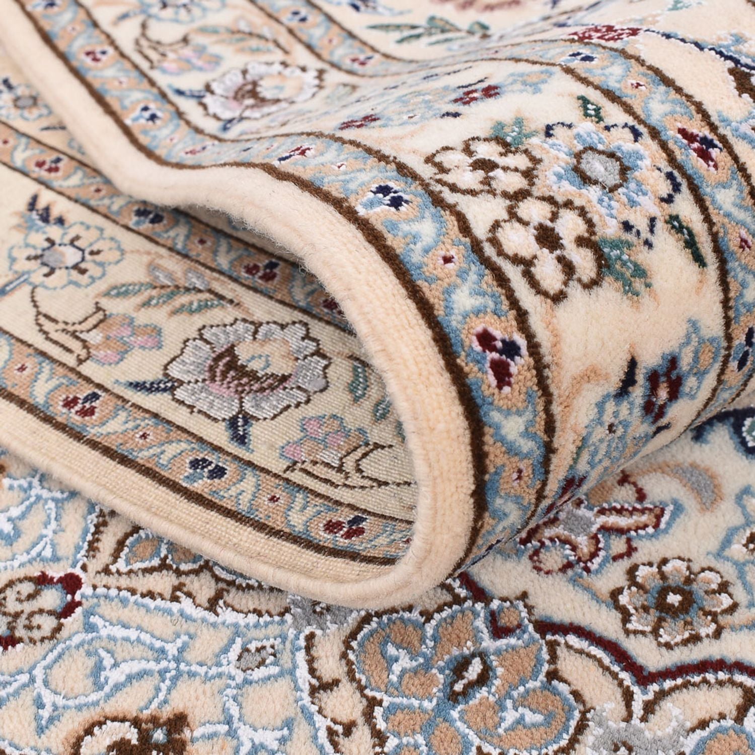 Tapis persan - Nain - Premium - 306 x 210 cm - bleu foncé