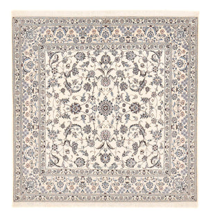 Tapis persan - Nain - Premium carré  - 212 x 212 cm - blanc
