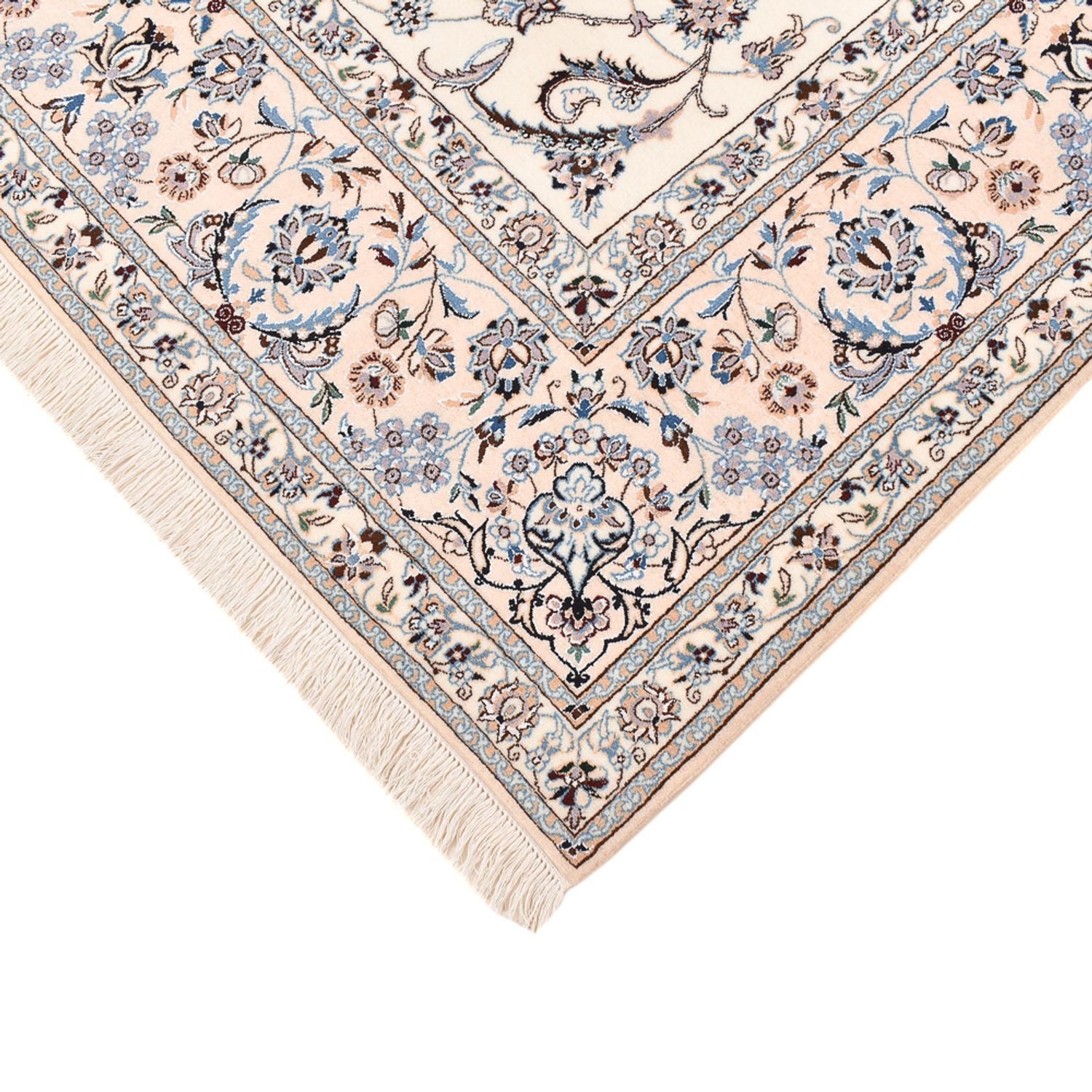 Tapis persan - Nain - Premium carré  - 212 x 212 cm - blanc