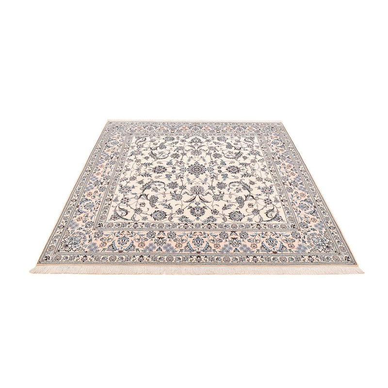 Tapis persan - Nain - Premium carré  - 212 x 212 cm - blanc