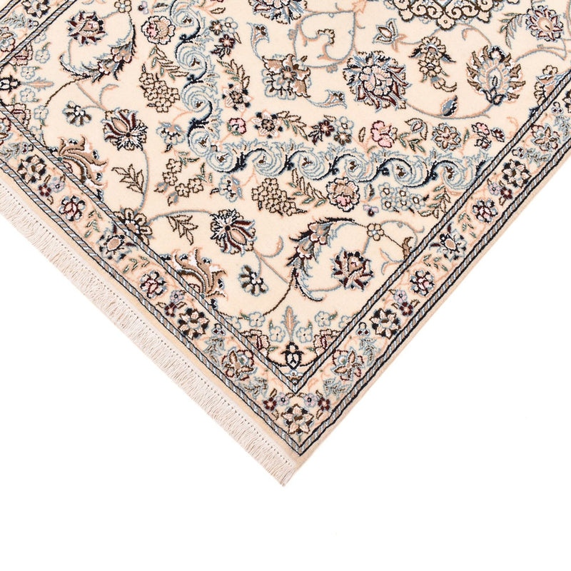 Tapis de couloir Tapis persan - Nain - Royal - 330 x 90 cm - blanc