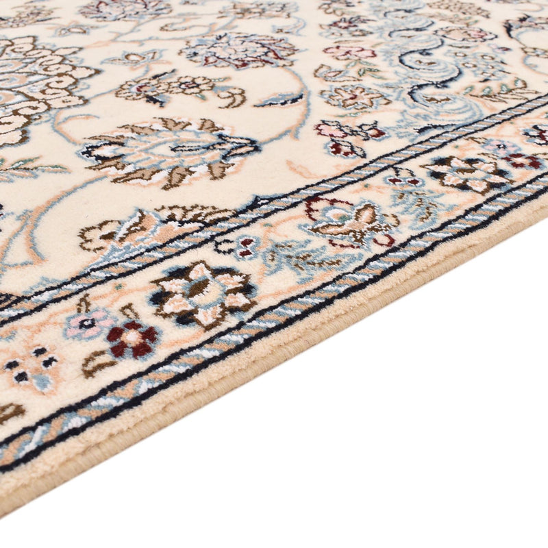 Tapis de couloir Tapis persan - Nain - Royal - 330 x 90 cm - blanc