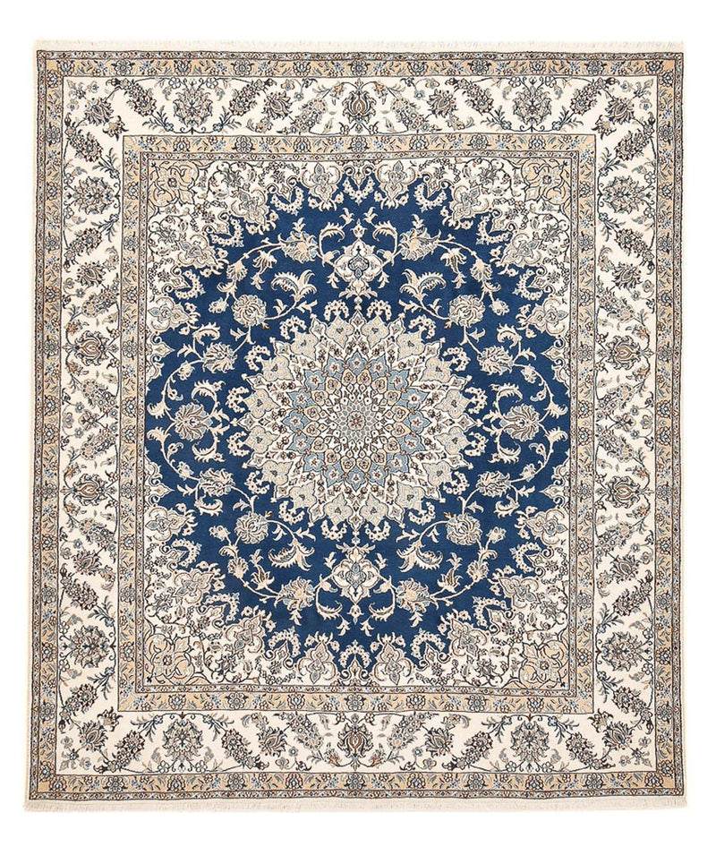 Tapis persan - Nain - 293 x 244 cm - bleu