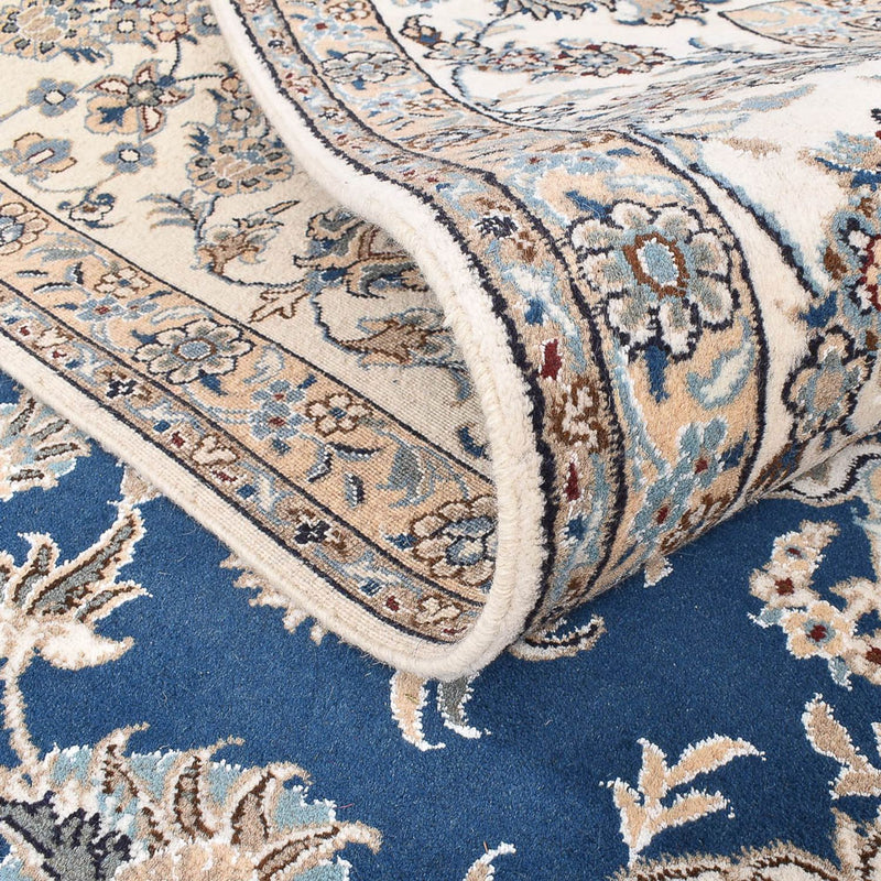 Tapis persan - Nain - 293 x 244 cm - bleu