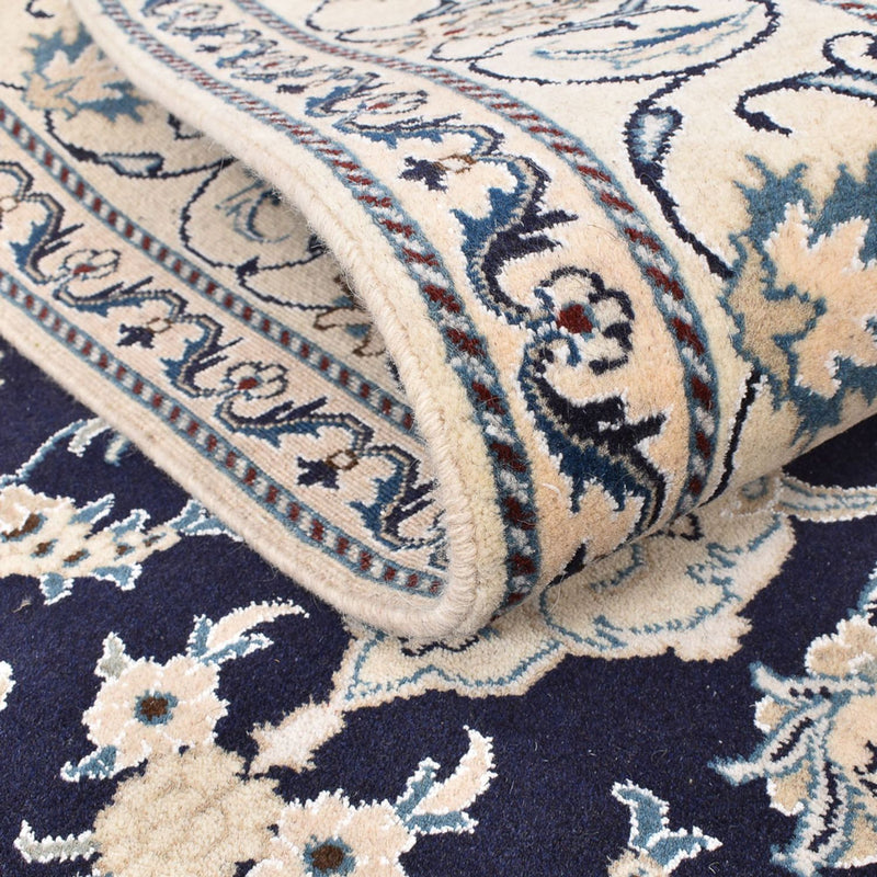 Tapis persan - Nain - 200 x 149 cm - bleu foncé