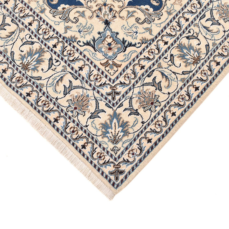 Tapis persan - Nain - 202 x 155 cm - bleu foncé