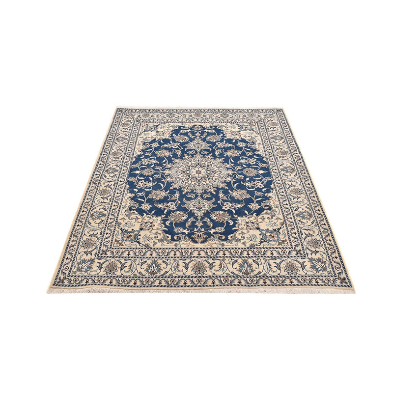 Tapis persan - Nain - 202 x 155 cm - bleu foncé