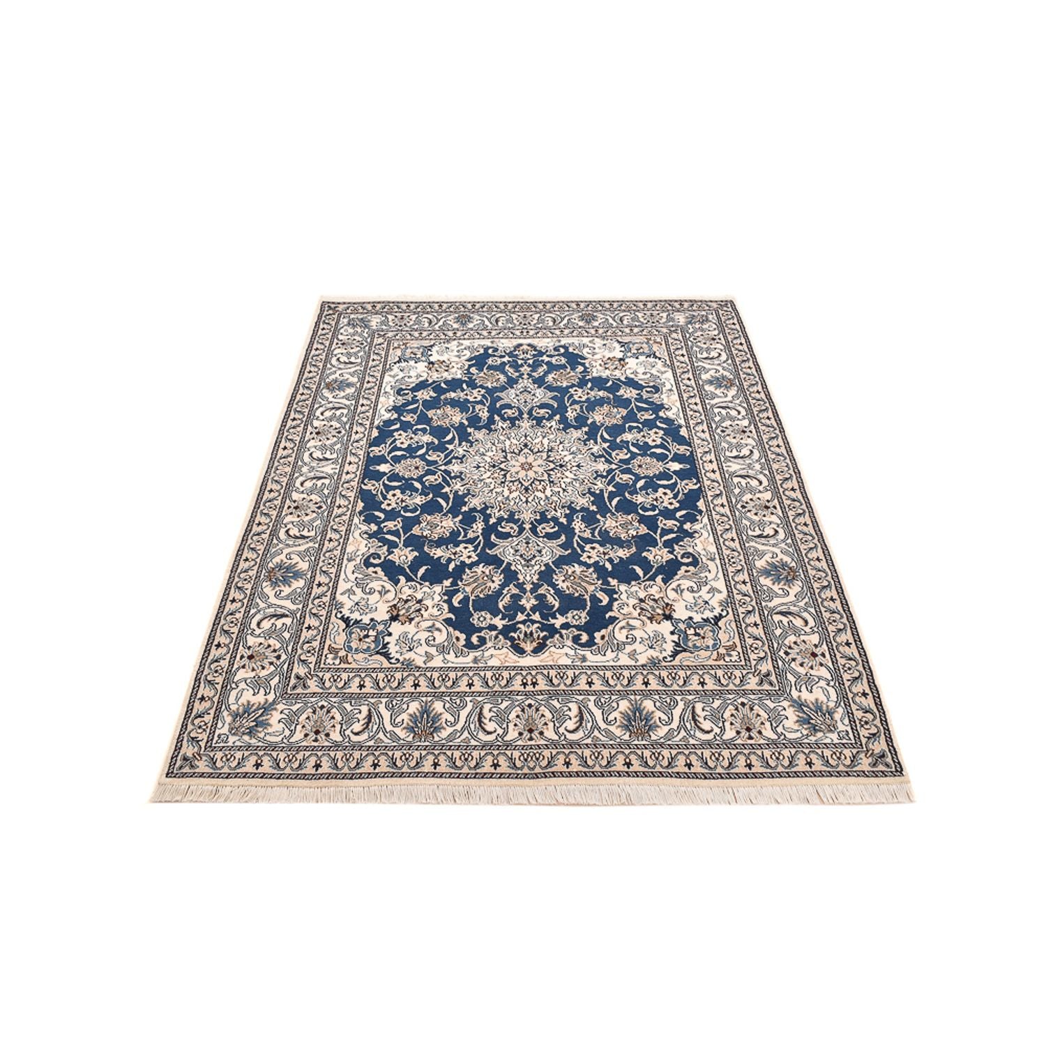 Tapis persan - Nain - 200 x 146 cm - bleu clair