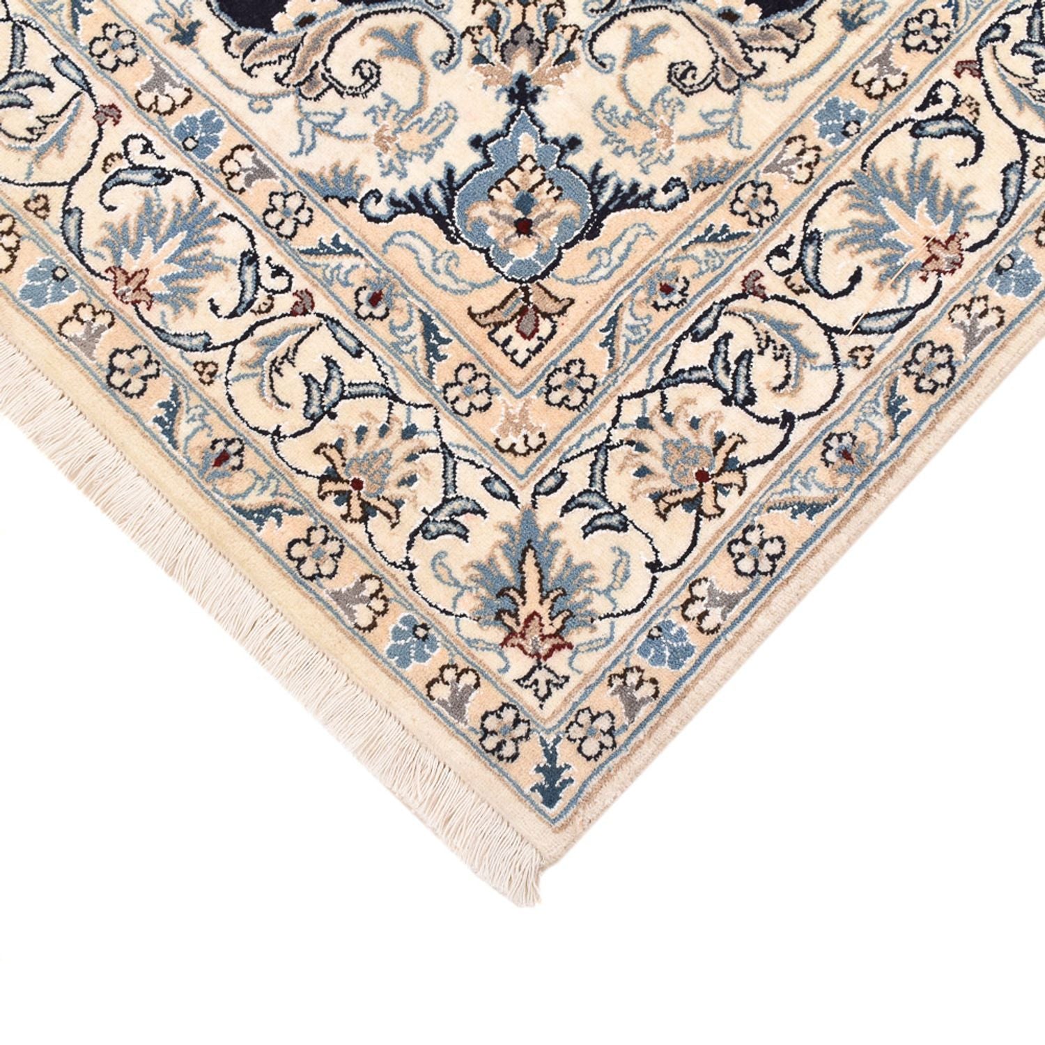 Tapis persan - Nain - 193 x 143 cm - bleu foncé
