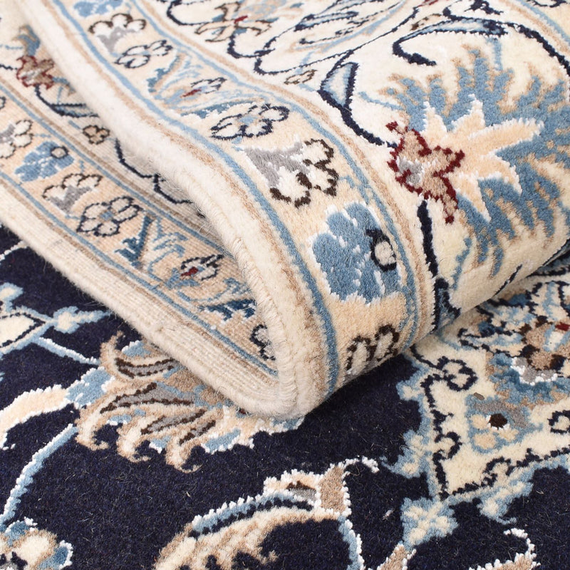 Tapis persan - Nain - 193 x 143 cm - bleu foncé
