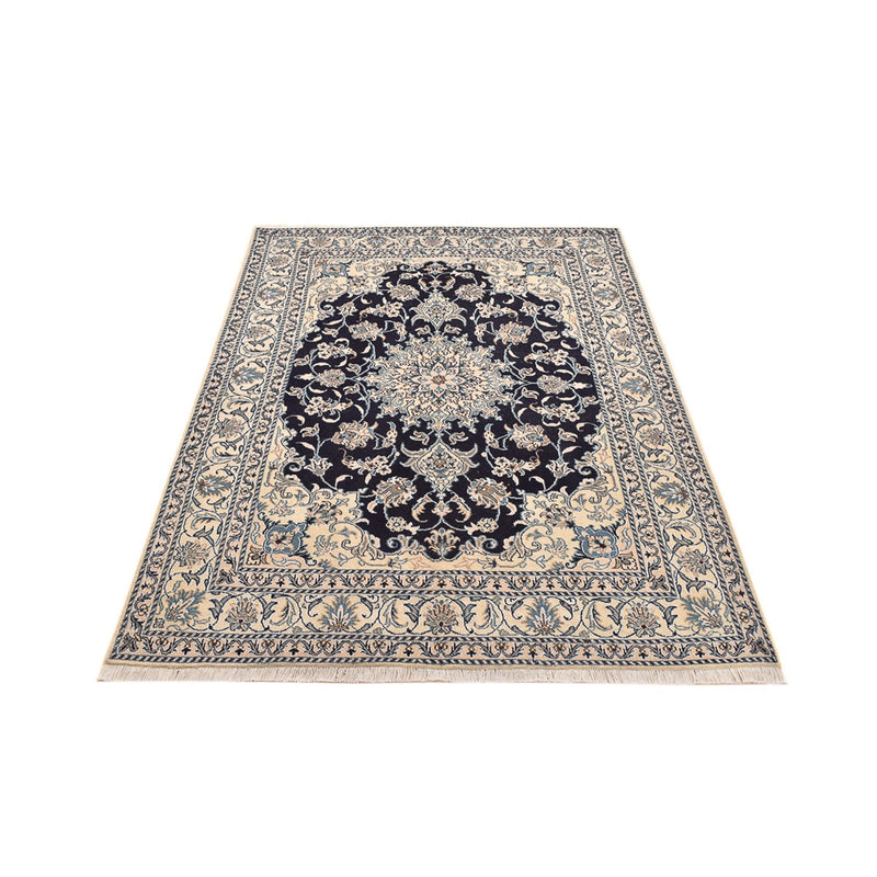 Tapis persan - Nain - 203 x 150 cm - bleu foncé
