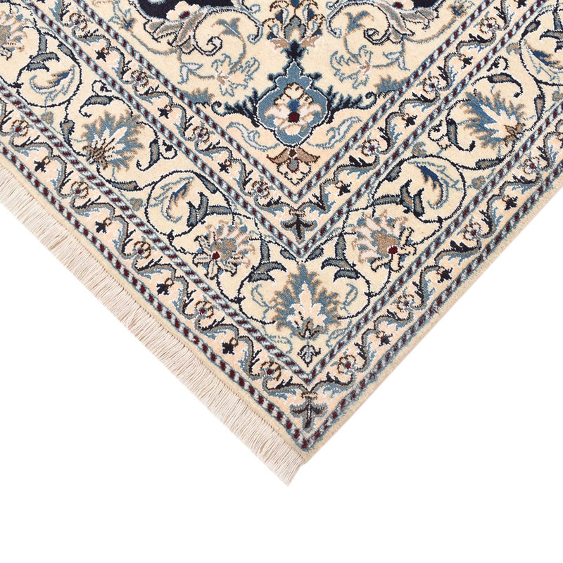 Tapis persan - Nain - 203 x 150 cm - bleu foncé