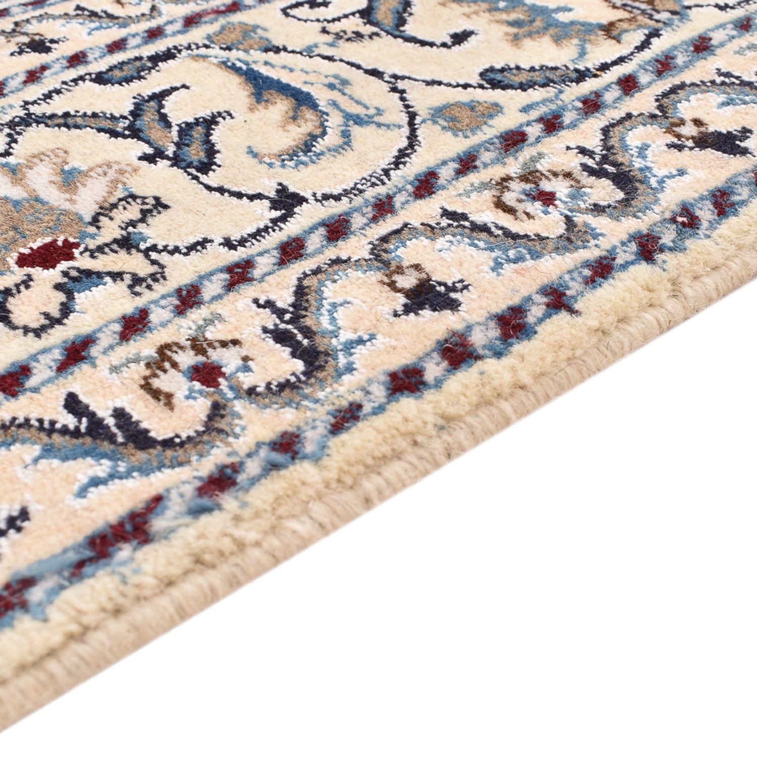Tapis persan - Nain - 203 x 150 cm - bleu foncé