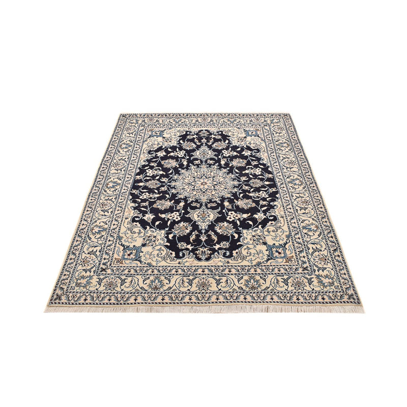 Tapis persan - Nain - 203 x 150 cm - bleu foncé
