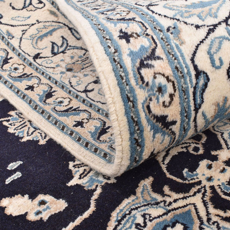 Tapis persan - Nain - 245 x 166 cm - bleu foncé