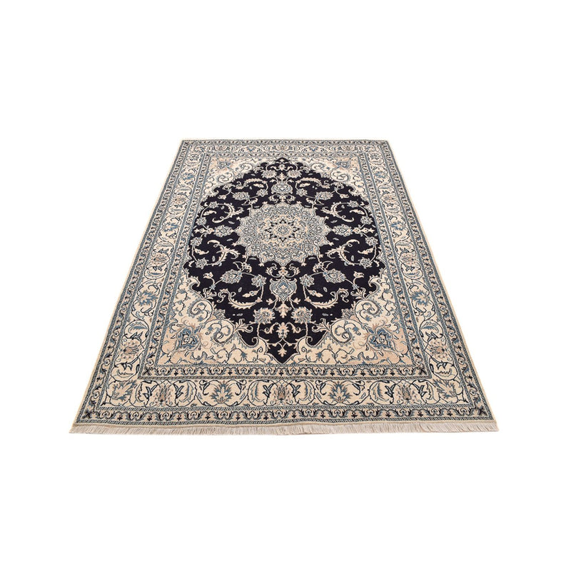 Tapis persan - Nain - 245 x 166 cm - bleu foncé