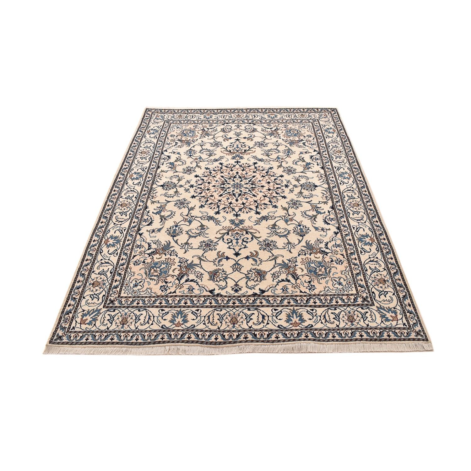 Tapis persan - Nain - 241 x 170 cm - beige clair