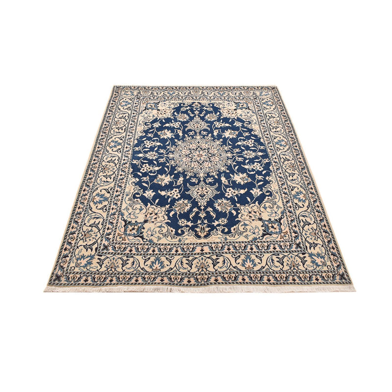 Tapis persan - Nain - 208 x 149 cm - bleu foncé