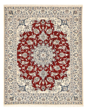 Tapis persan - Nain - 195 x 148 cm - rouge