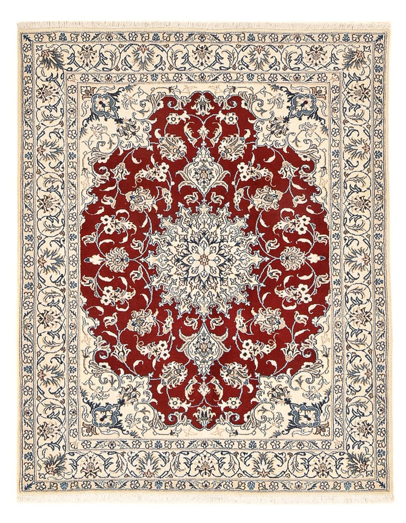 Tapis persan - Nain - 195 x 148 cm - rouge