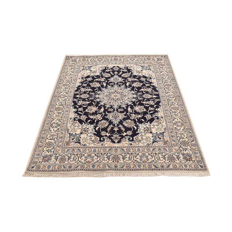 Tapis persan - Nain - 199 x 145 cm - bleu foncé