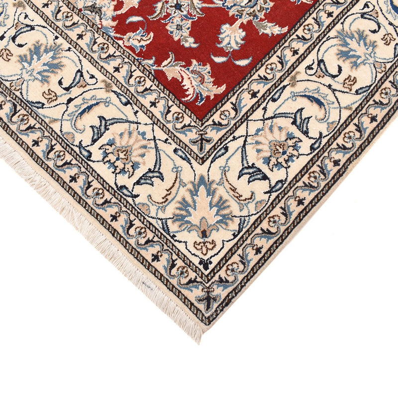 Tapis persan - Nain carré  - 203 x 193 cm - rouge