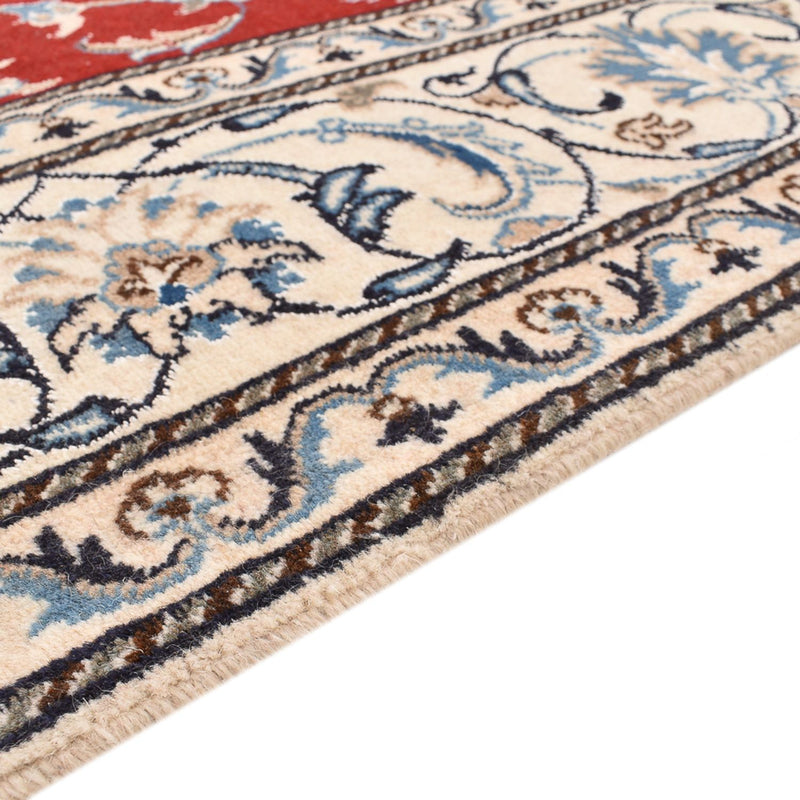 Tapis persan - Nain carré  - 203 x 193 cm - rouge