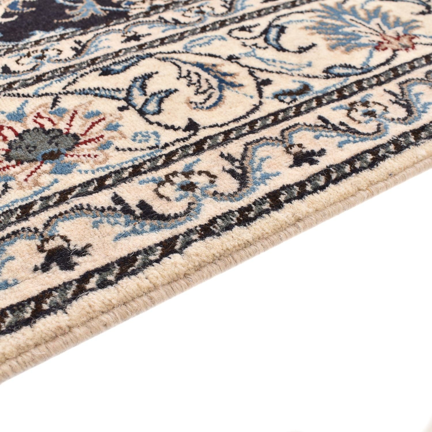 Tapis persan - Nain - 252 x 161 cm - bleu foncé